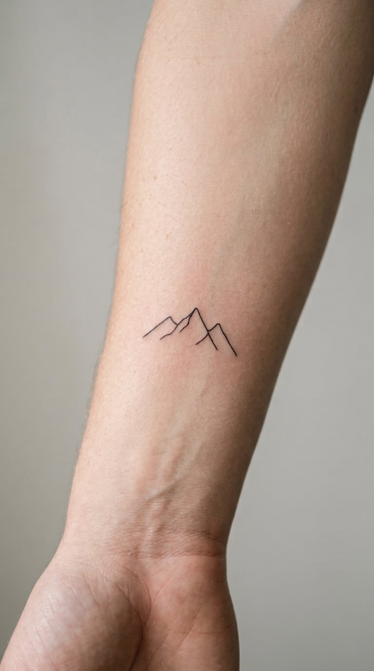 Single-Line Ridgeline on the Inner Forearm
