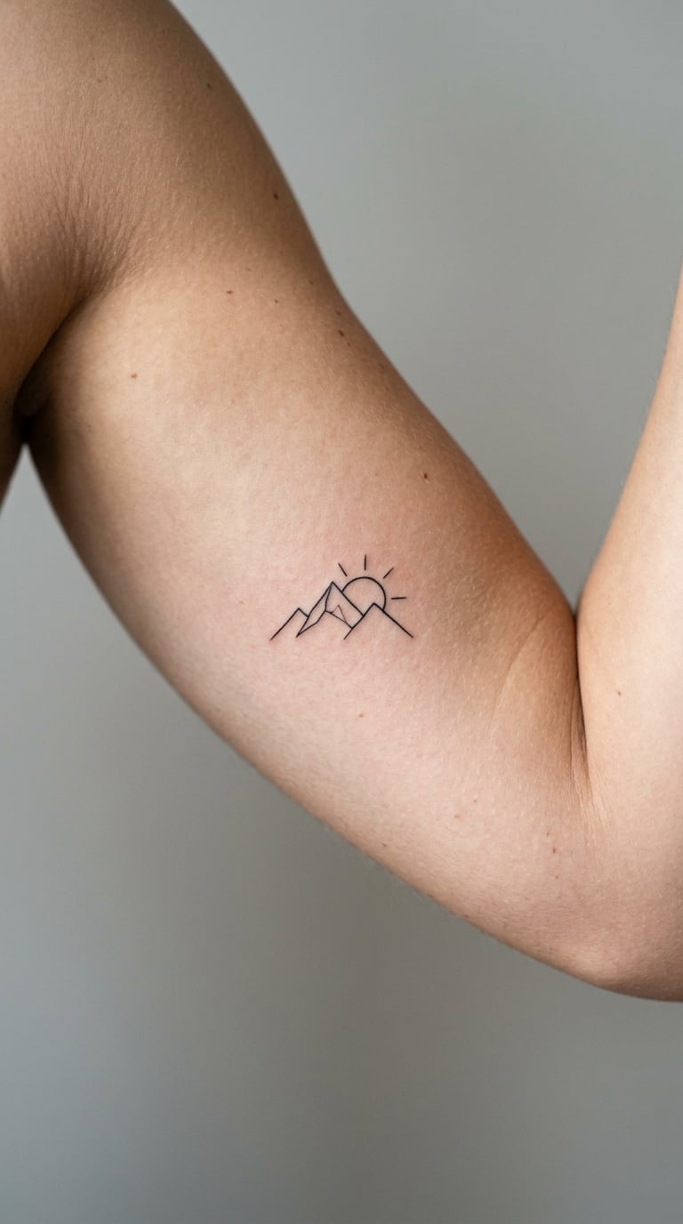 Mountain and Sun on the Bicep