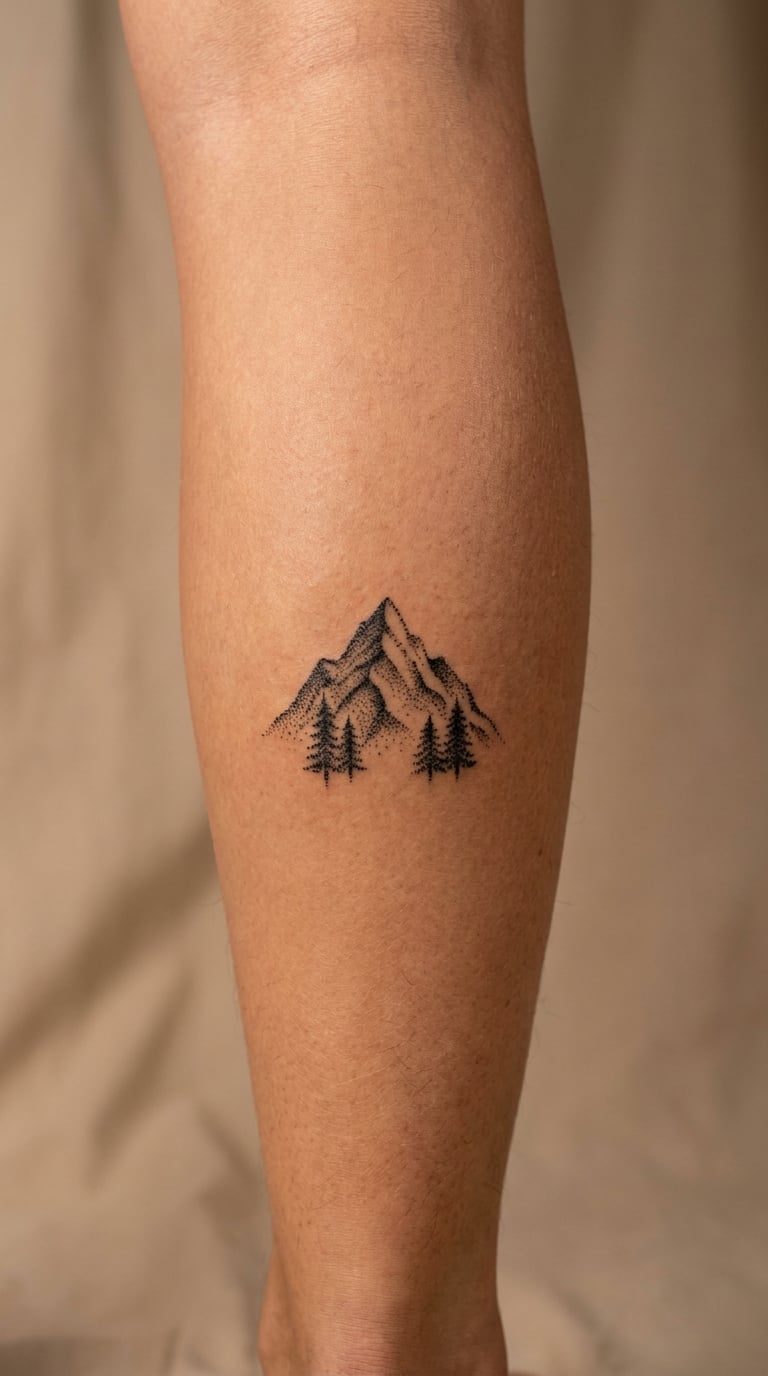 Stippled Mountain With Pines on the Calf