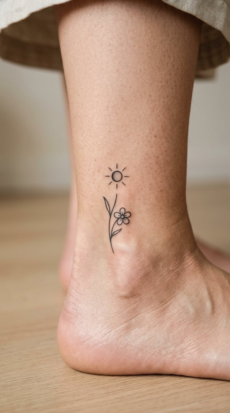 Sun With One Wildflower, Ankle Bone