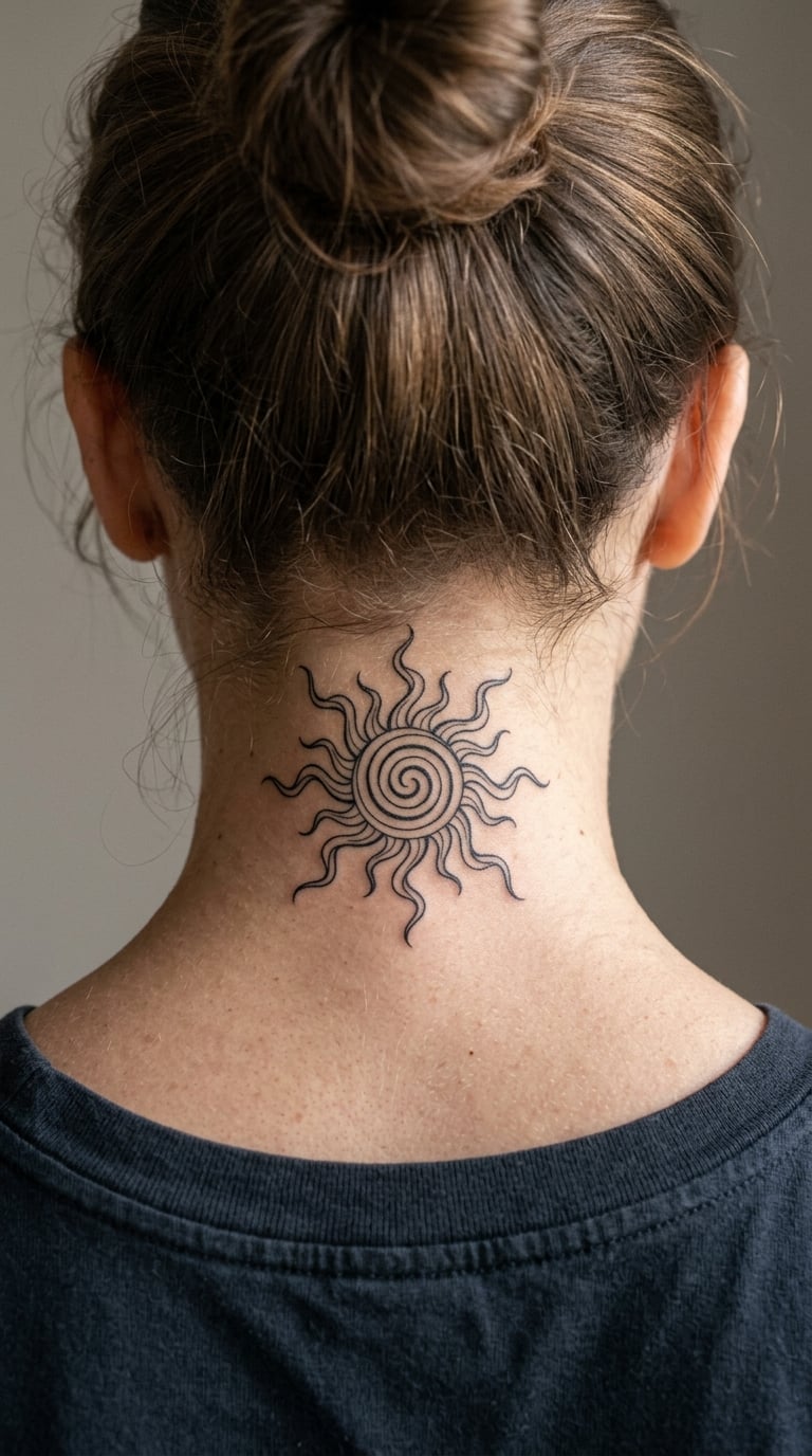 Spiral Sun on the Nape of the Neck