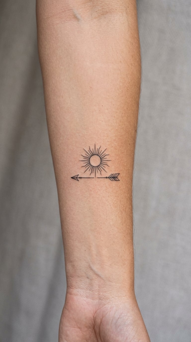 Sun With an Arrow, Forearm