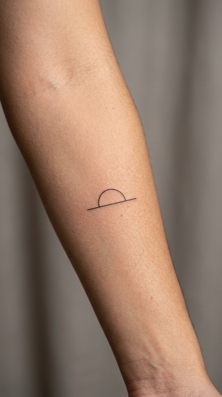 Sunrise Over One Line, Inner Forearm