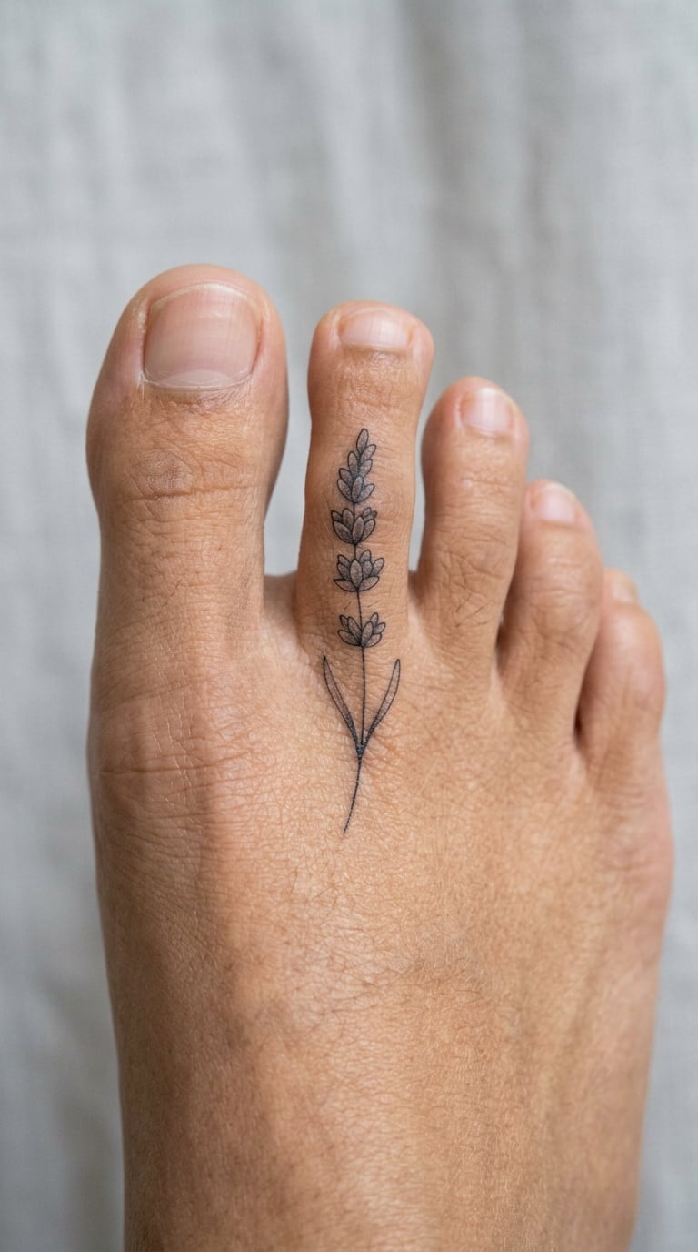 Lavender Sprig on the Second Toe
