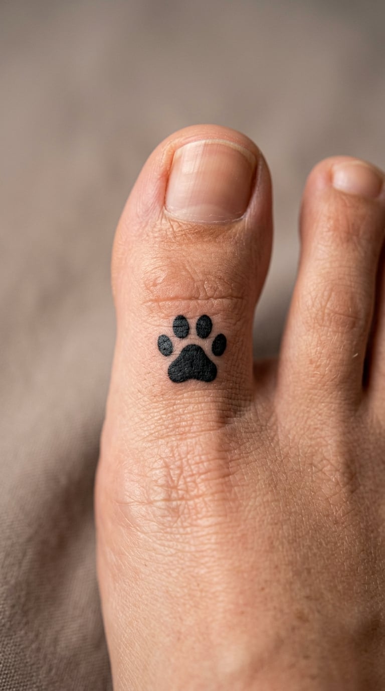 Paw Print on the Big Toe