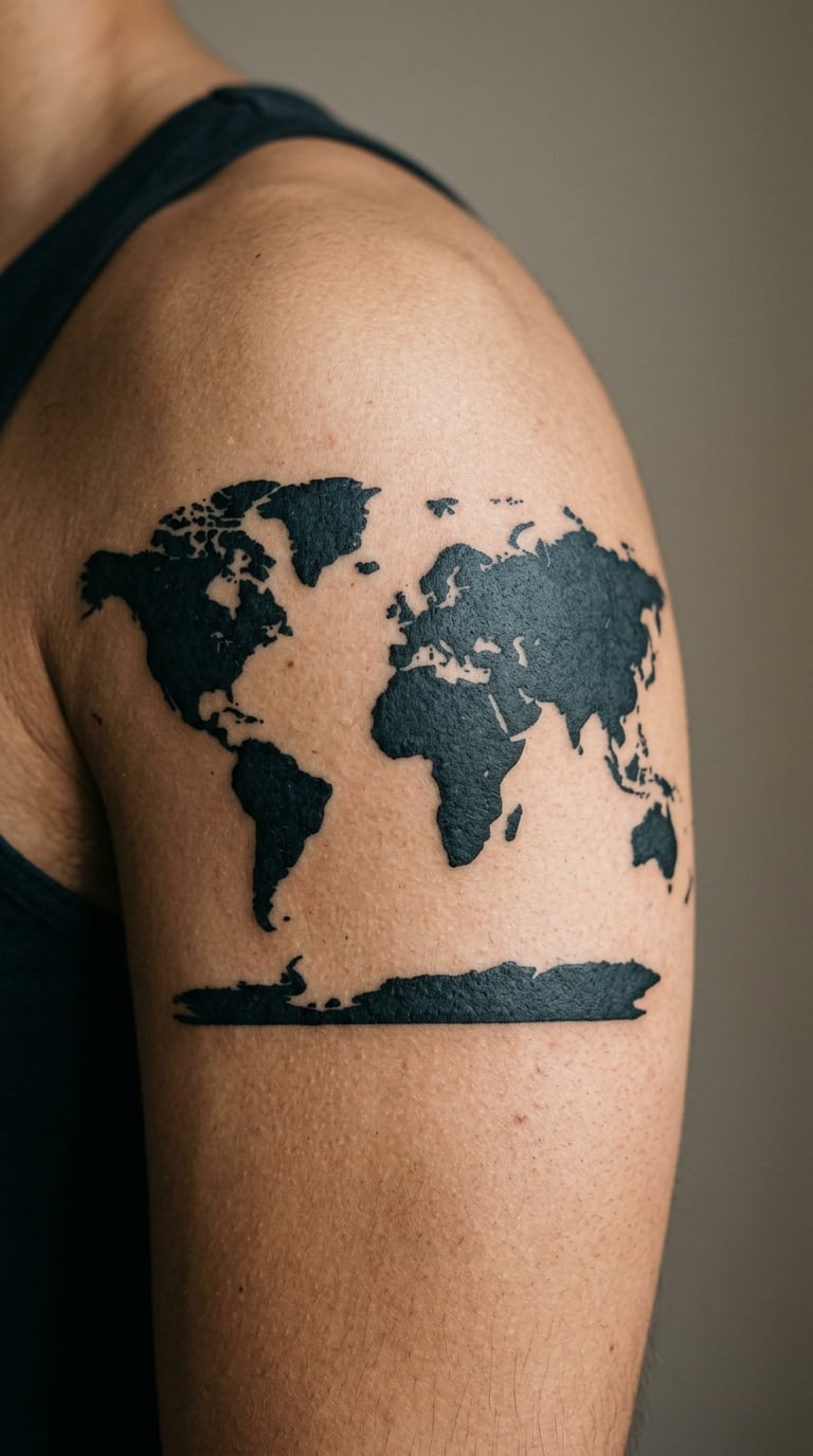 Topographic Contour Lines Wrapping the Calf