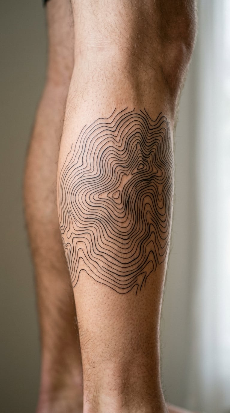 Dotwork World Map Along the Ribs