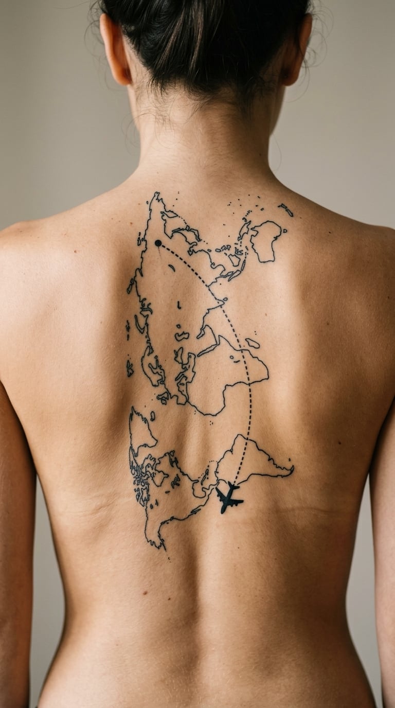 Birthplace Country Outline on the Bicep