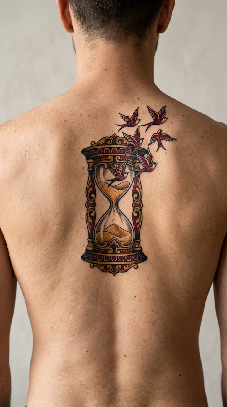 Hourglass With Birds Escaping