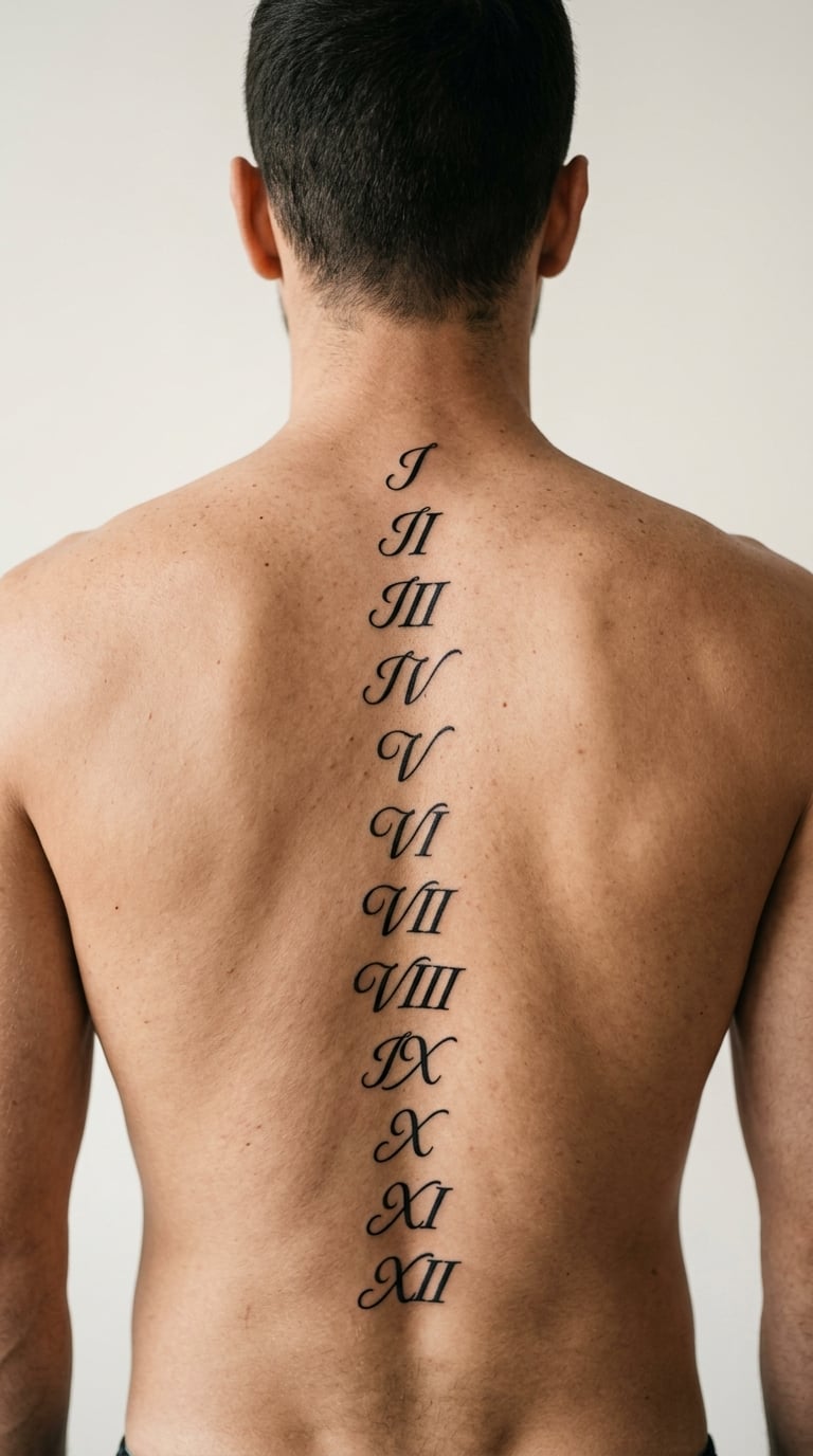Roman Numerals Down the Spine