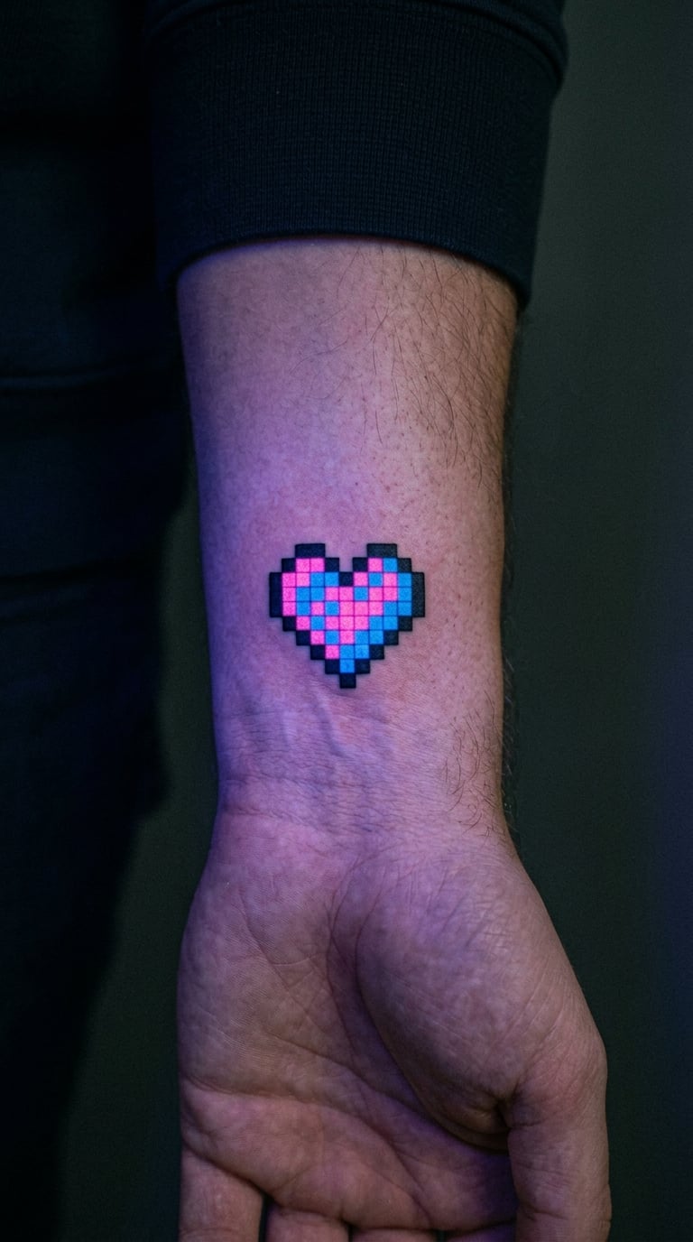 Fluorescent Pixel Heart