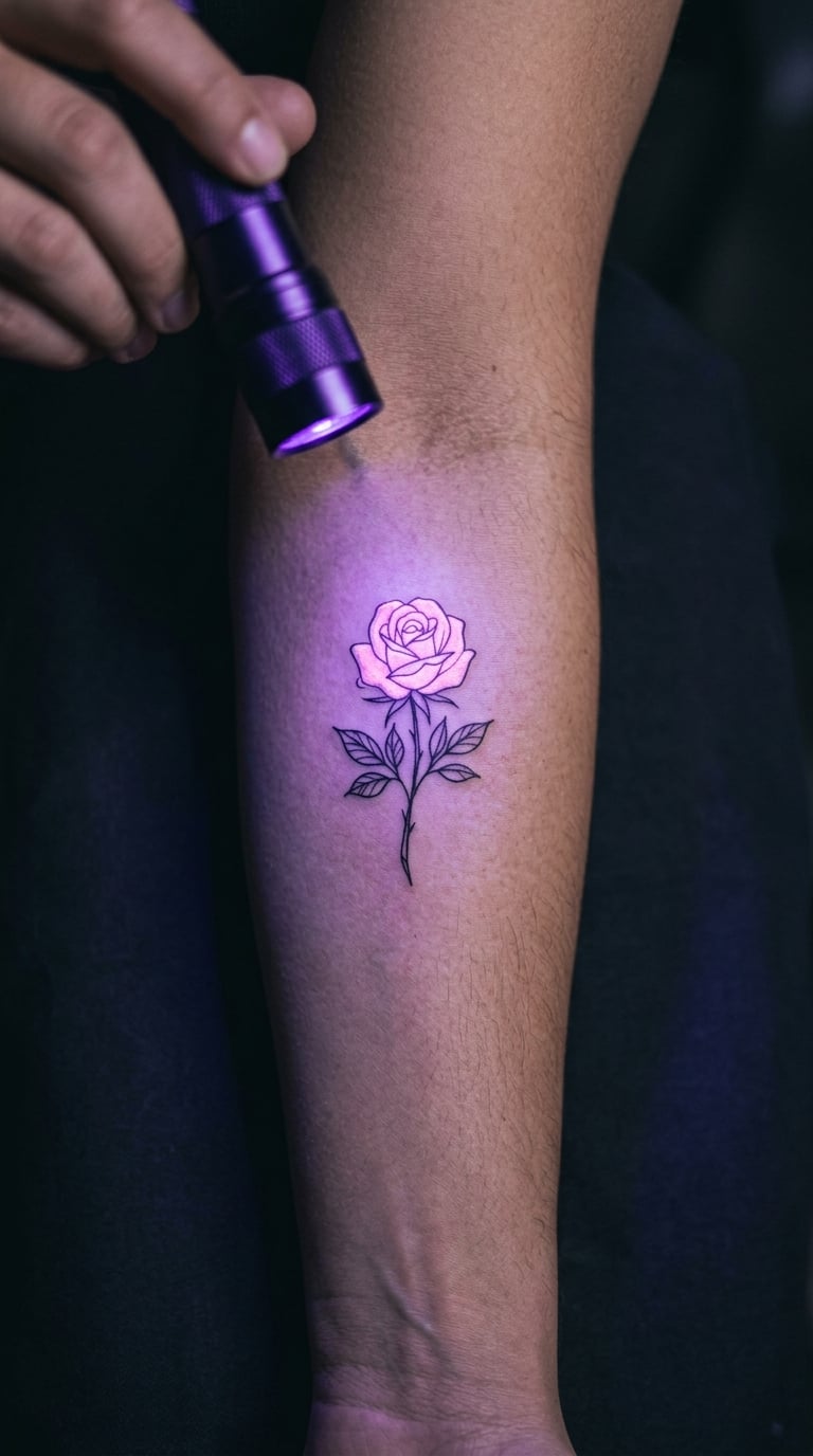UV-Reactive Rose Linework