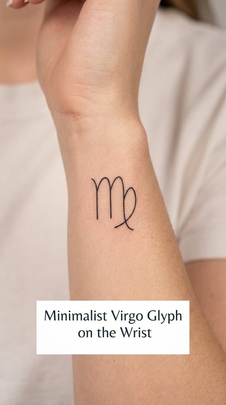 Minimalist Virgo Glyph on the Wrist
