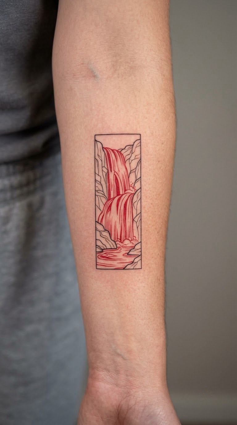 Red Ink Waterfall