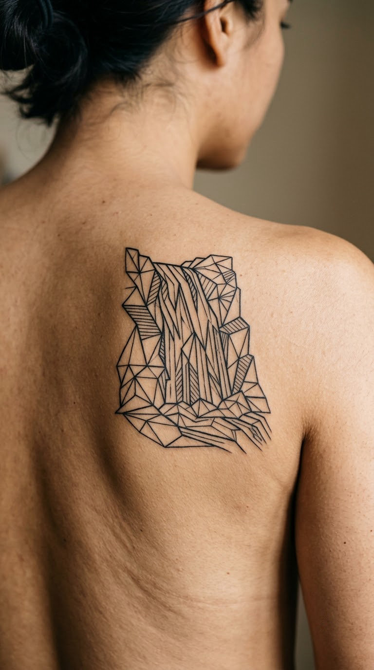 Geometric Waterfall Map