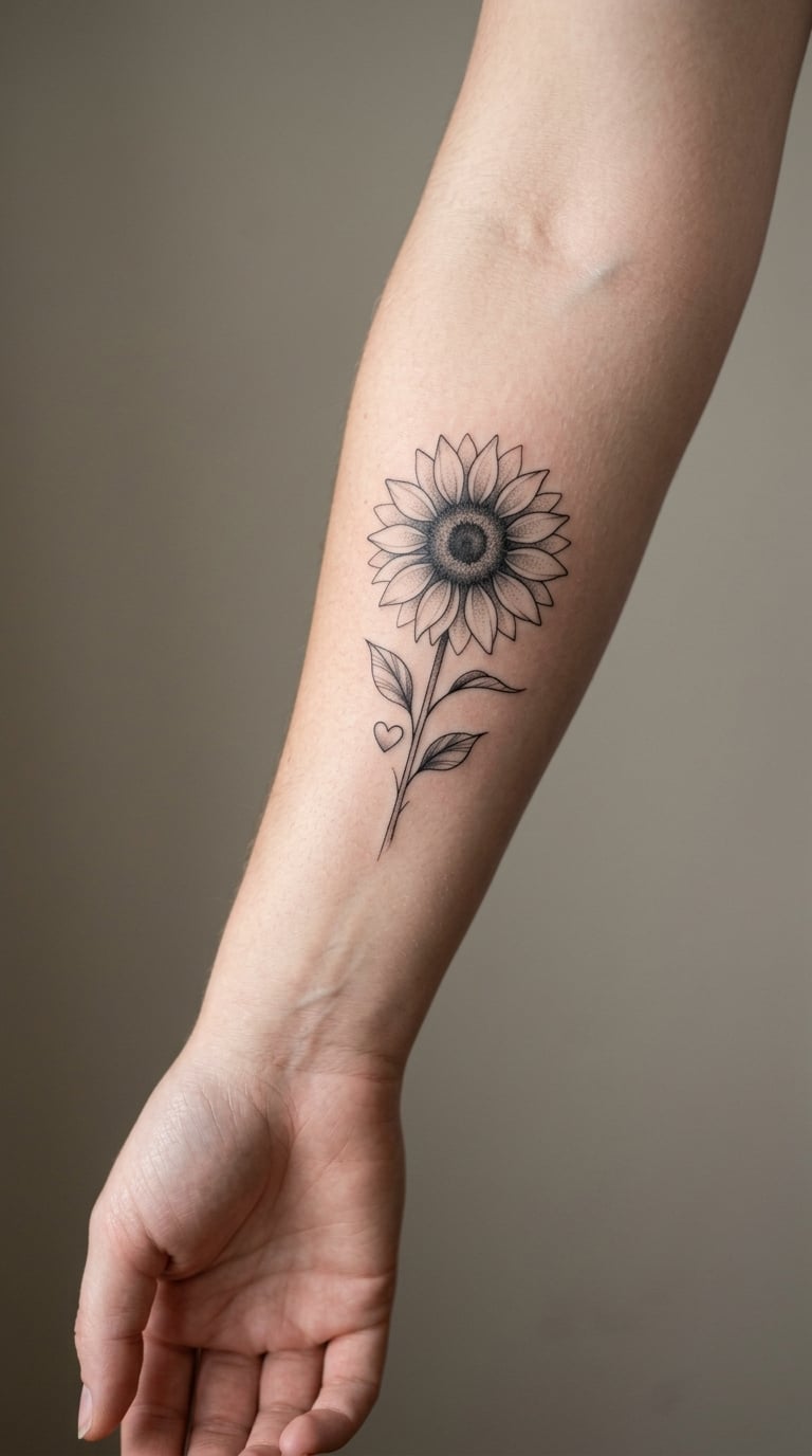 Common Sunflower Tattoo Meanings and Symbolism