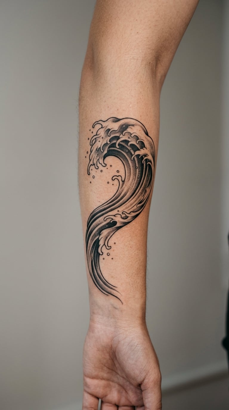 Popular Wave Tattoo Placements and What They Suit