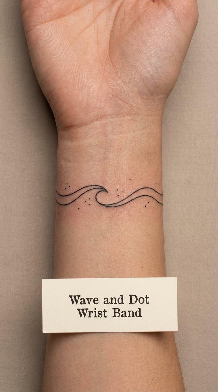 Wave and Dot Wrist Band