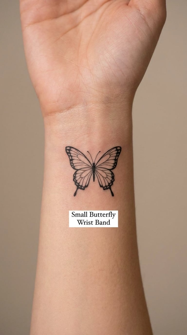 Small Butterfly Wrist Band