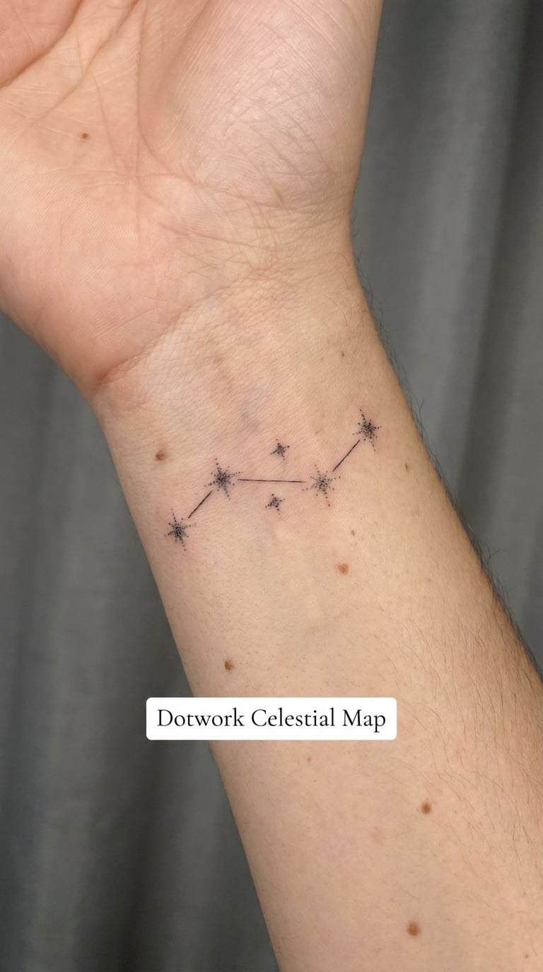 Dotwork Celestial Map