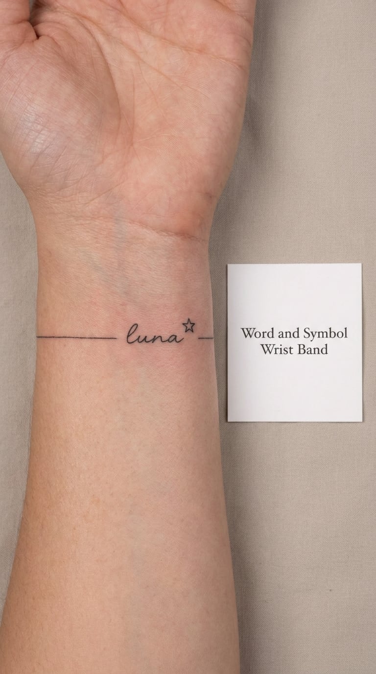 Word and Symbol Wrist Band