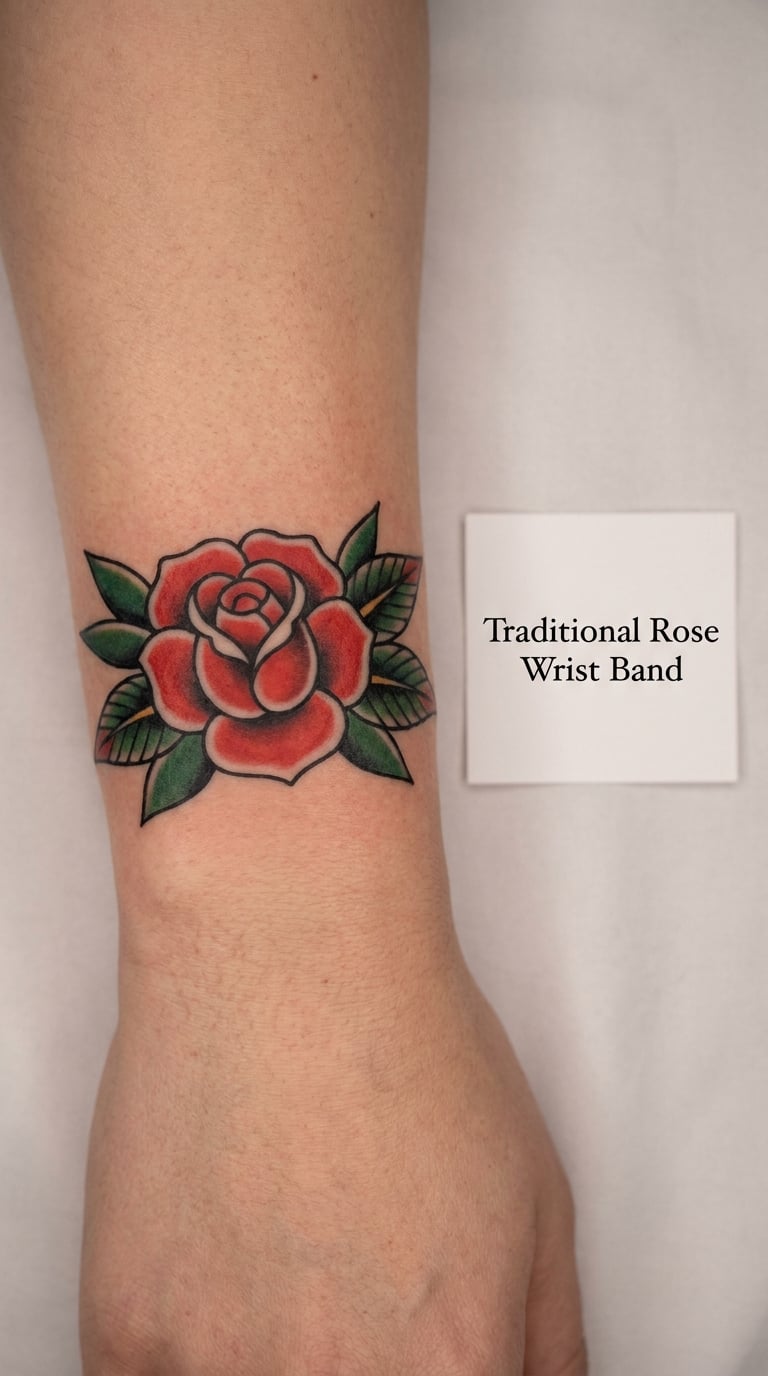 Traditional Rose Wrist Band