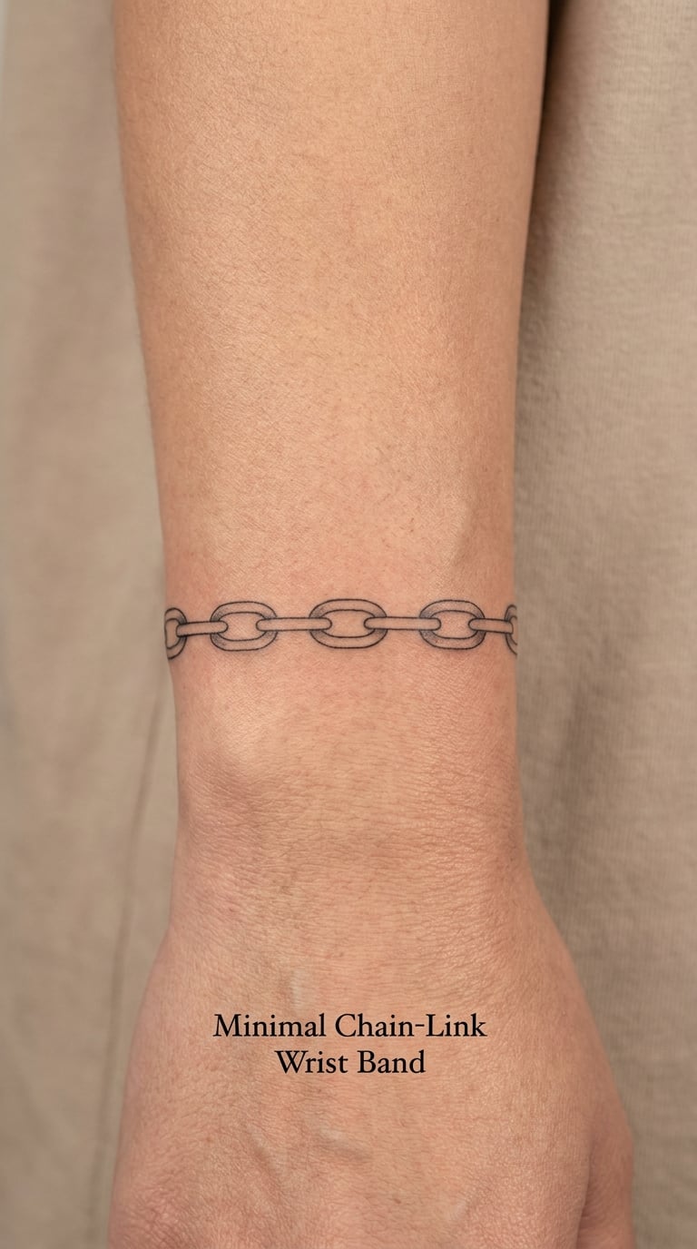 Minimal Chain-Link Wrist Band