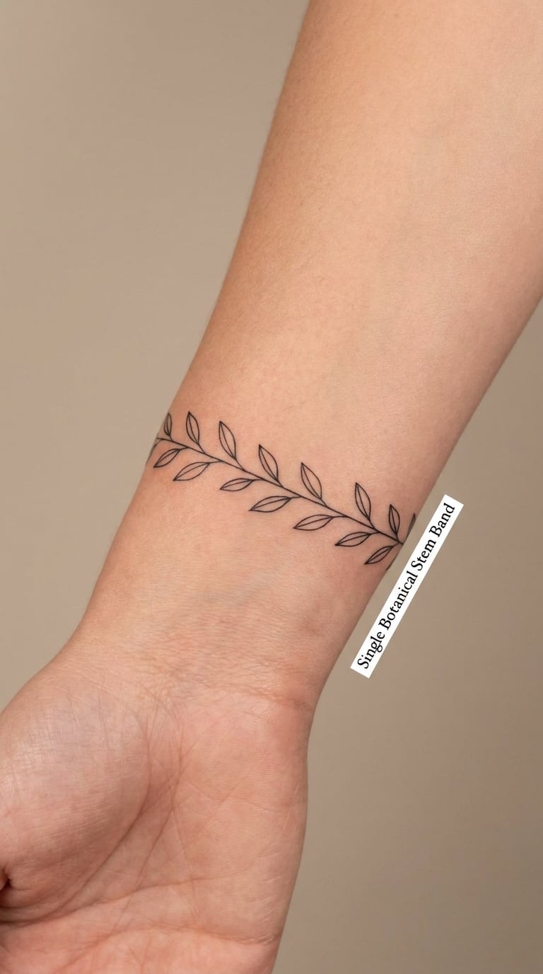 Single Botanical Stem Band