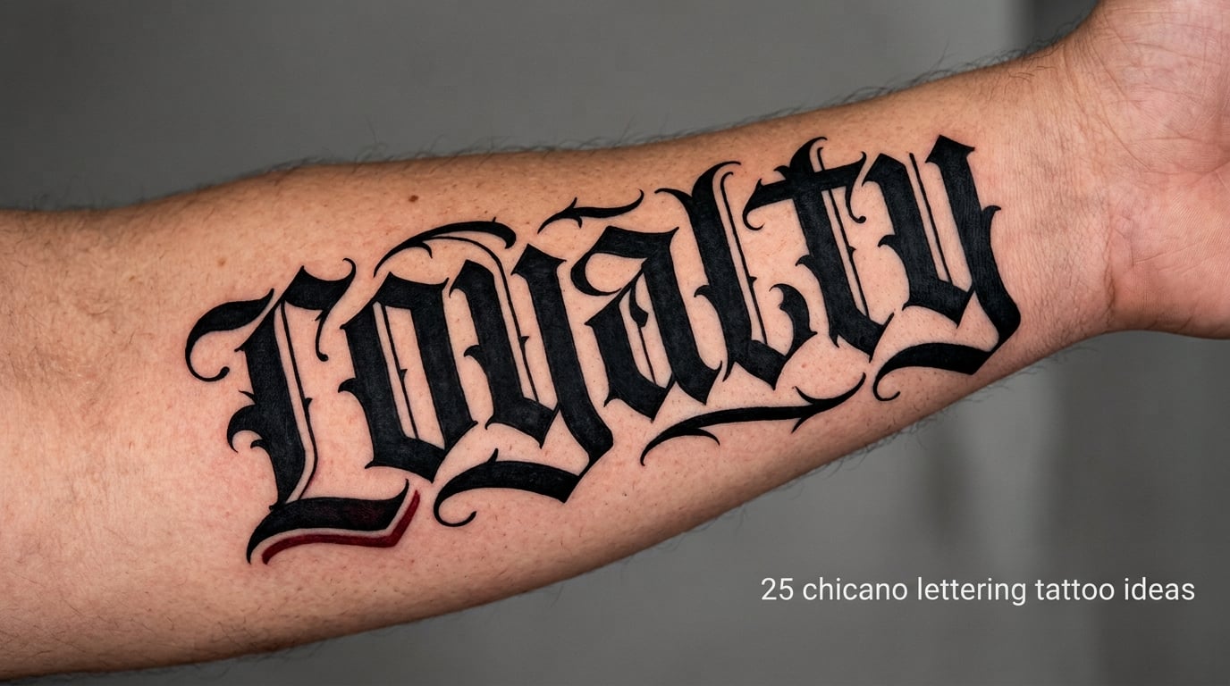 25 Chicano Lettering Tattoo Ideas: Bold Script Designs 2026